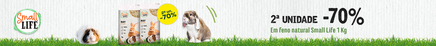 Small Life: -70% na 2ª unidade em feno natural 1Kg