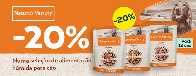 Nature's Variety: -20% numa seleção de packs de alimentação húmida para cão 12 x 300 g