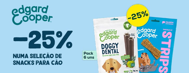 Edgard & Cooper: -25% numa seleção de packs de snacks para cão