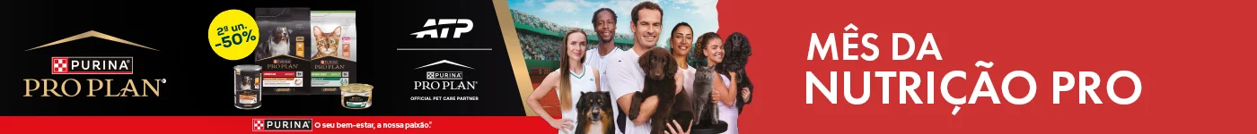 Mês de Pro Plan: -50% na 2ª unidade numa seleção de ração, e -25% numa seleção de packs de húmidos
