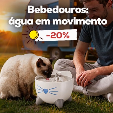 Água em movimento: -20% numa seleção de bebedouros