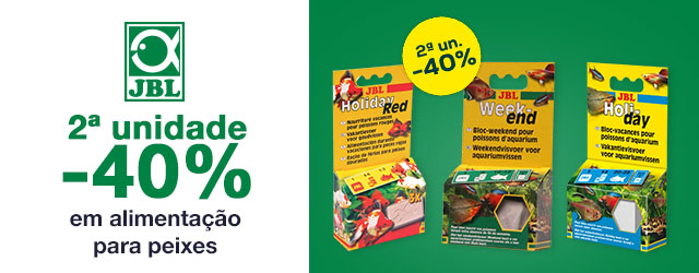 JBL: -40% na 2.ª unidade em comida de férias para peixes