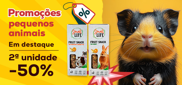 Small Life: -50% na 2ª unidade numa seleção de snacks para coelhos e roedores