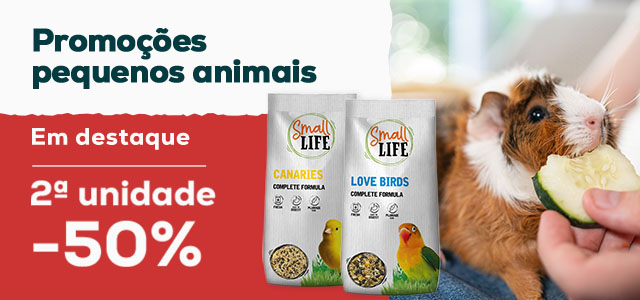Small Life: -50% na 2.ª unidade em comida para aves