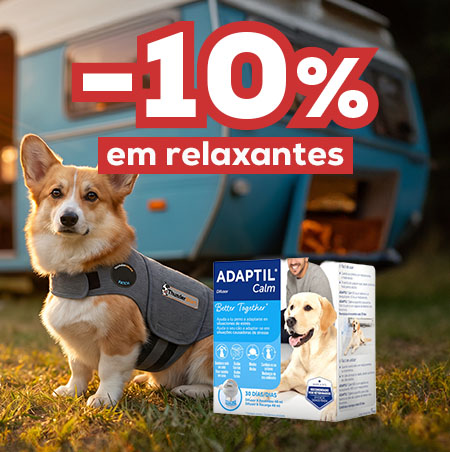 Até -10% numa seleção de relaxantes para cão