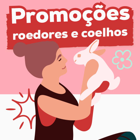 Promoções para coelhos e roedores