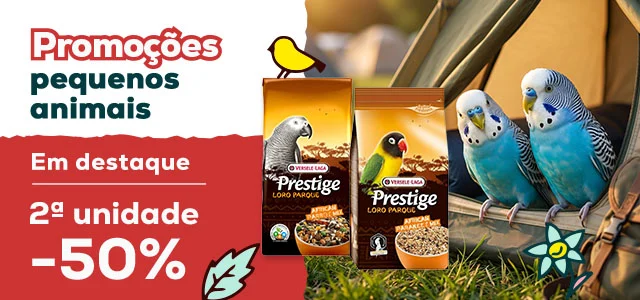 Versele Laga: -50% na 2ª unidade numa seleção de comida para aves