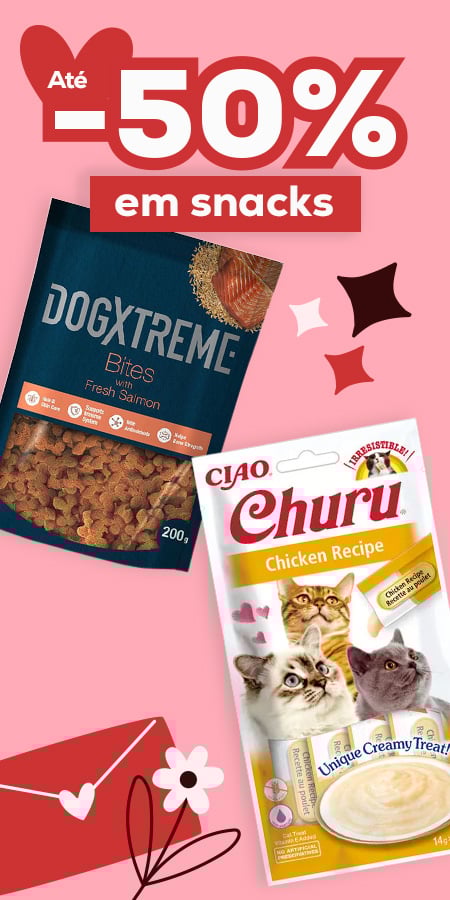 Até -50% numa seleção de snacks