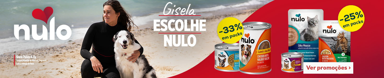 Nulo: -33% numa sele&ccedil;&atilde;o de alimenta&ccedil;&atilde;o h&uacute;mida para c&atilde;o e -25% numa sele&ccedil;&atilde;o de alimenta&ccedil;&atilde;o h&uacute;mida para gato