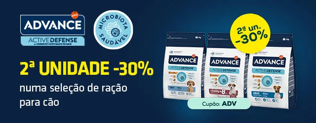 Advance: -30% na 2ª unidade numa seleção de ração para cão 3 kg