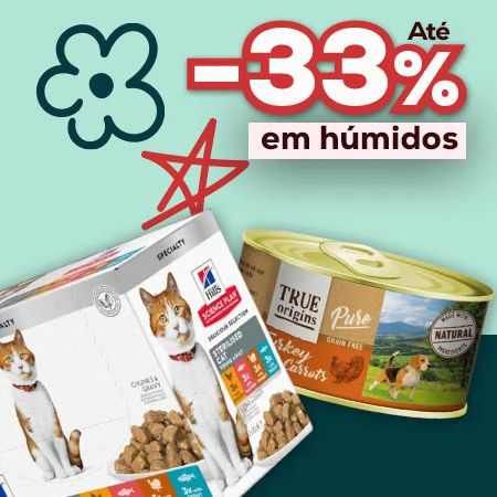 Até 33% de desconto em seleção de alimentação húmida