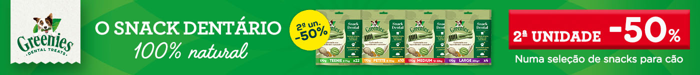 Greenies: -25% numa seleção de snacks dentários para cão
