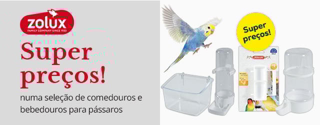Zolux: Super preços numa seleção de comedouros e bebedouros para pássaros