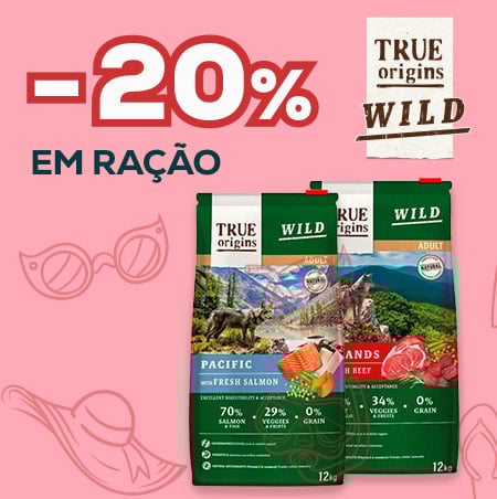 True Origins Wild: -20% numa seleção de ração para cão