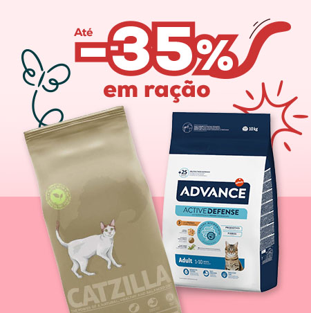 Até 35% de desconto em ração para gato