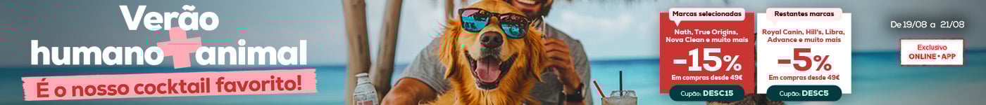15% de desconto em compras desde 49€ em todas as marcas exclusivas ou 5% de desconto em compras desde 49€ nas restantes marcas