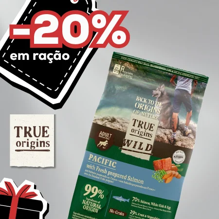 True Origins: -20% em toda a ração para cão e gato