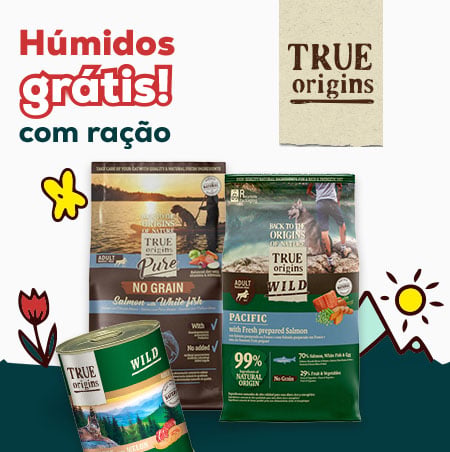 True Origins Pure: 4 saquetas de snacks de oferta na compra de uma seleção de ração para cão 12 kg