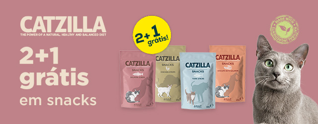 Catzilla: leve 3, pague 2 em seleção de snacks 50 g