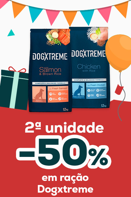 Dogxtreme: -50% na 2ª unidade numa seleção de ração 12 kg