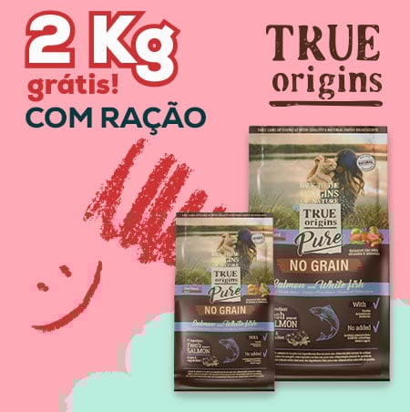 True Origins Pure: 2 kg grátis numa seleção de ração para gato 7 kg