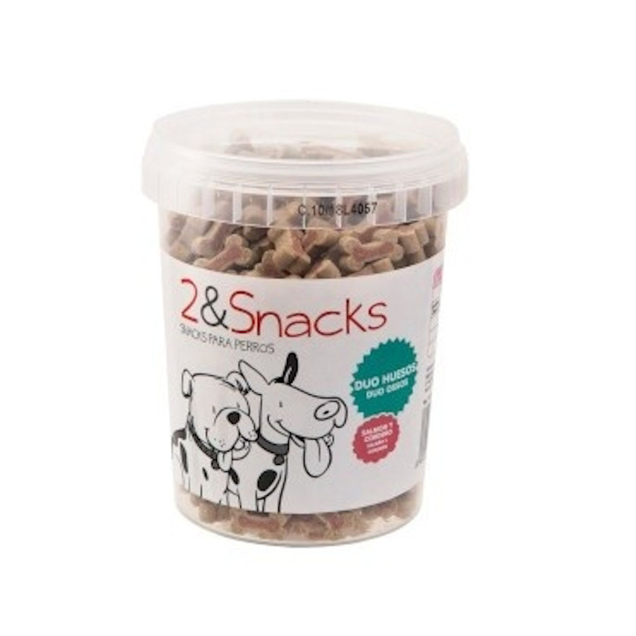 2&Snacks Duo Ossos Salmão e Borrego 300 g snacks para cão