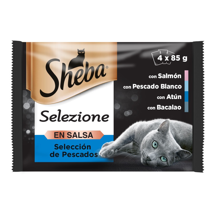 96 saquetas x 85 g Sheba Selezione Peixe em Molho Saqueta para gatos Pack poupança!