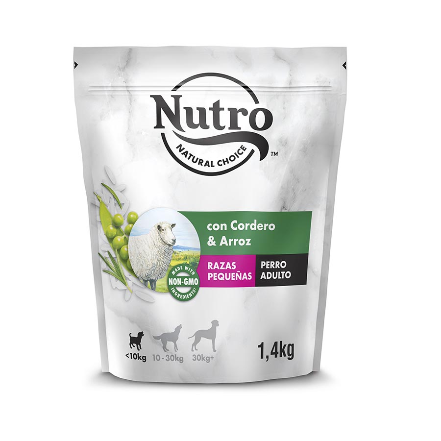 Nutro pienso para perros de raza pequeña natural con cordero | Kiwoko