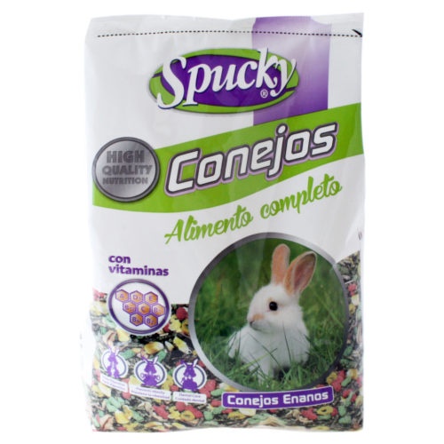 Spucky ração para coelhos anões