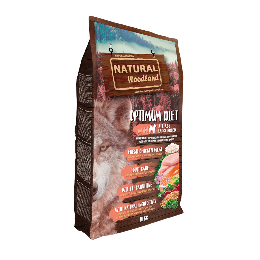 Optimum Diet Large Hipoalergénica para Cães Grandes 10 KG Natural