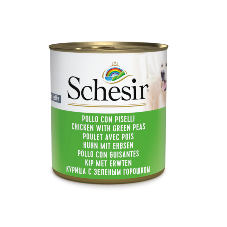 Schesir Adult Frango com Ervilhas lata para cães