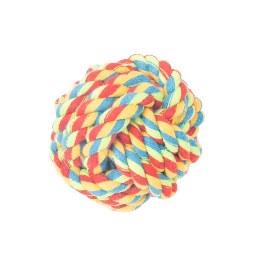 Tootoy! Pull Rope Ball Multicolor bola com corda para cães