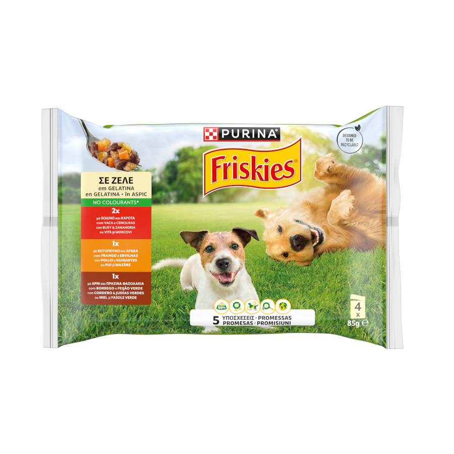 Friskies Frango e Cordeiro comida húmida para cães