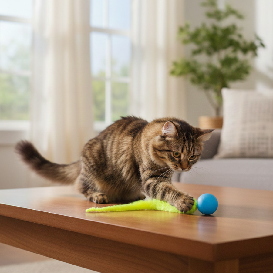 Tootoy! Chase & Play Bola saltitante interativa para gatos