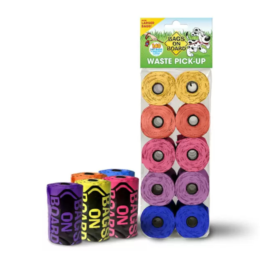 Bags On Board Rainbow Sacos Grandes para fezes de cães – 10 x 14