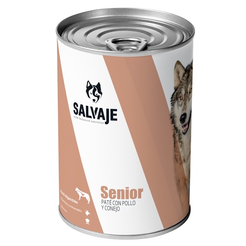 Salvaje Senior Frango e Coelho em patê lata para cães