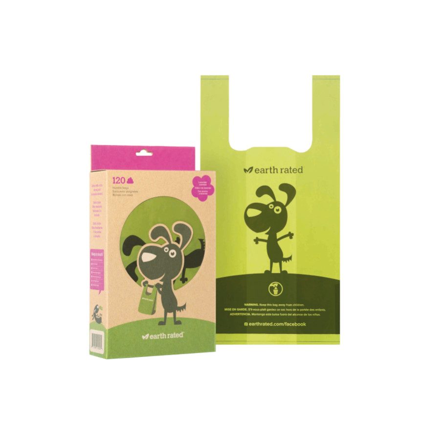 Earth Rated Sacos aroma lavanda para cocó de cães