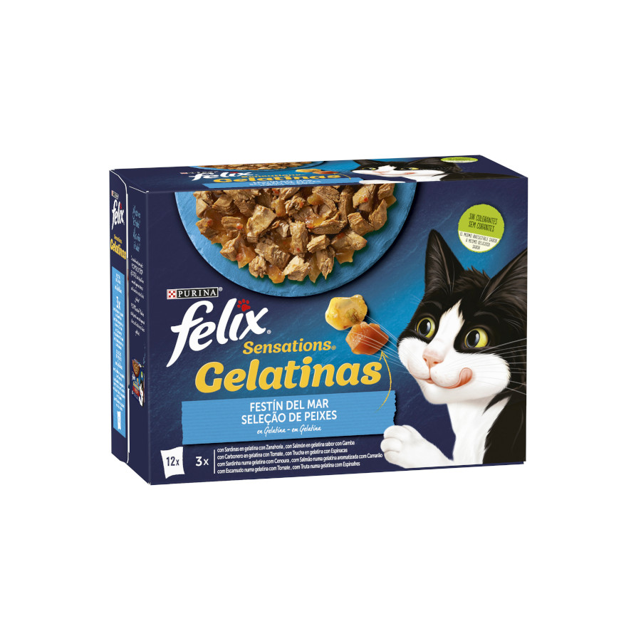 Multipack 12 Sensations Seleção de Peixes em Gelatina 12x85 gr Felix