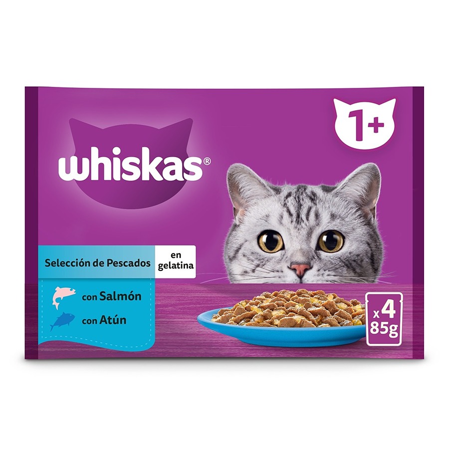 Whiskas Peixes Geleia em Saqueta para Gatos - Multipack