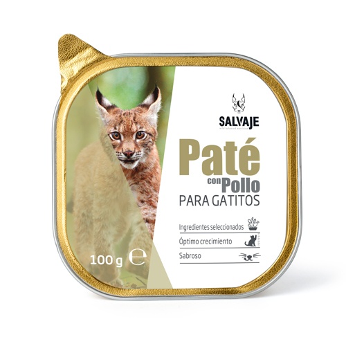 Salvaje Frango em Patê terrina para gatinhos