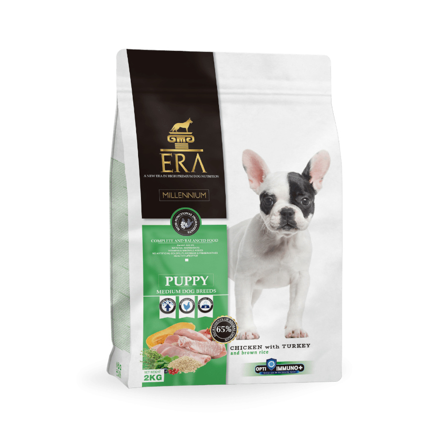ERA Puppy frango ração para cães raças médias