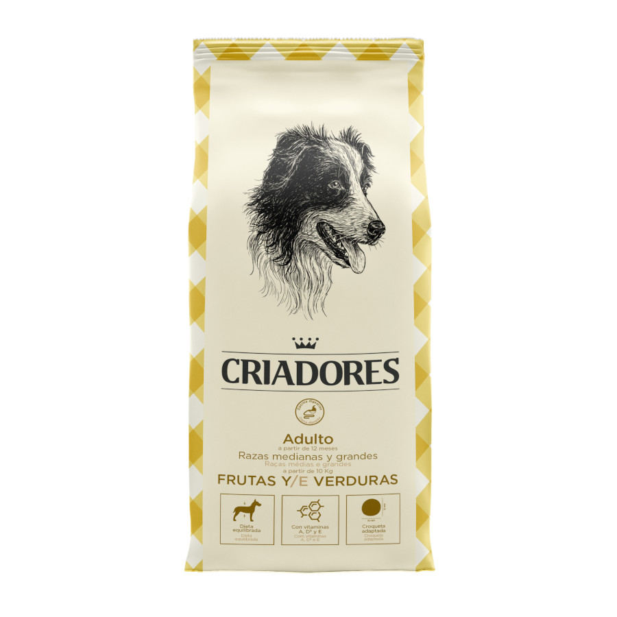 Criadores Frutas e Vegetais ração para cães