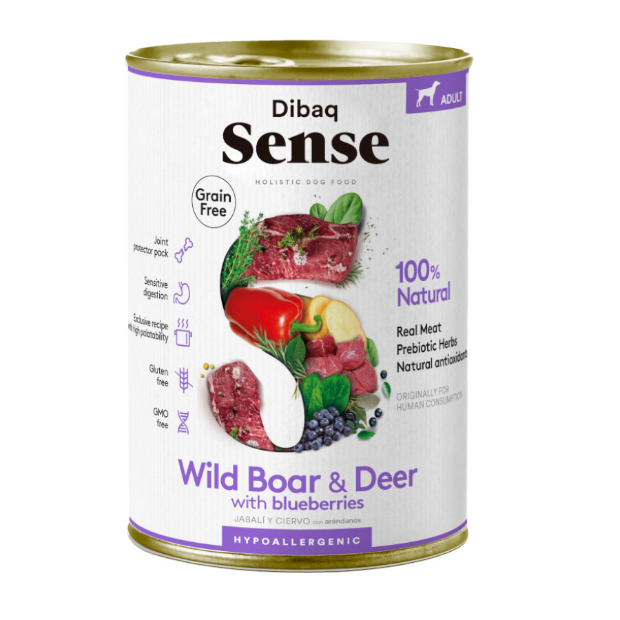 Dibaq Sense Grain Free Cervo e javali Lata para cães adultos