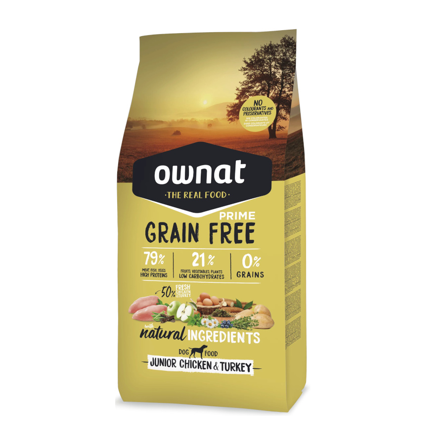 Ownat - Ownat Junior Prime Grain Free Frango e Peru ração para cães Ownat Junior Prime Grain Free Frango e Peru ração para cães
