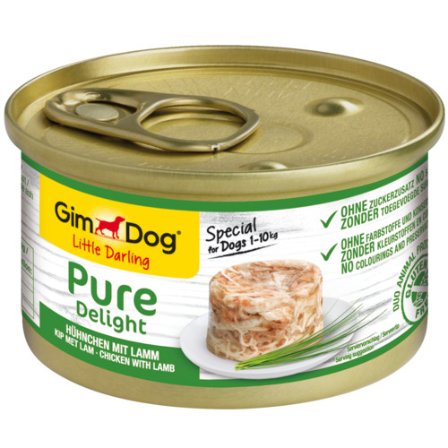 0.085 KG Gimdog Pure Delight frango e cordeiro lata para cães