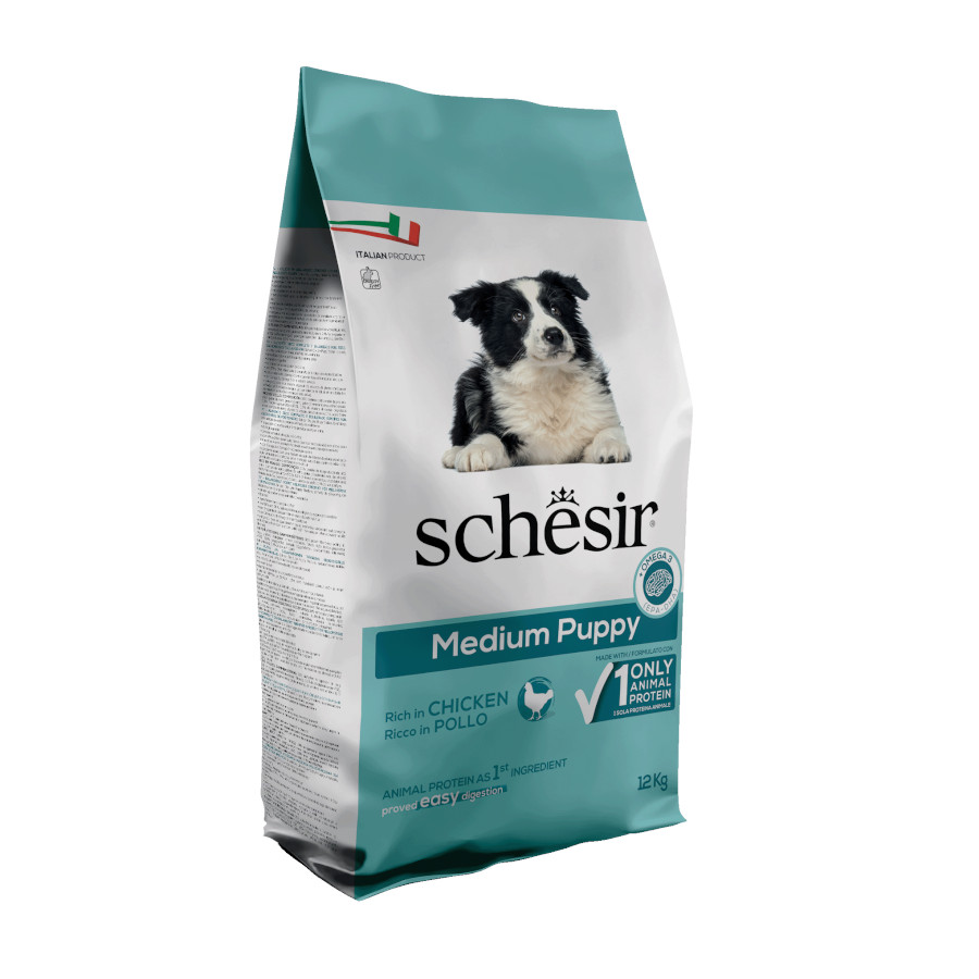 Schesir Puppy Medium Frango ração 