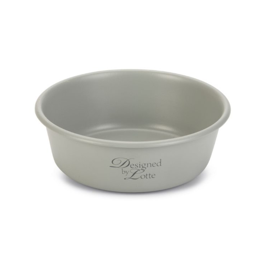 Designed by Lotte Feri Comedouro de Aço Inoxidável Cinzento Claro para cães