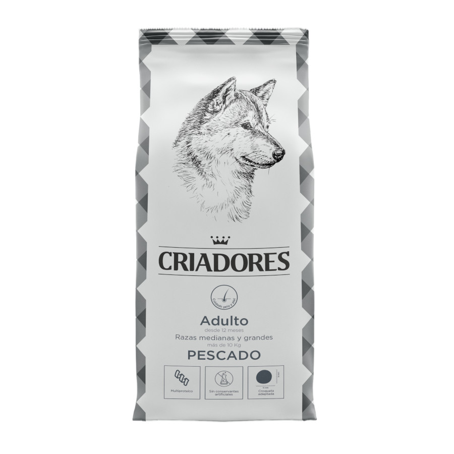 Criadores ração cães adultos com peixe