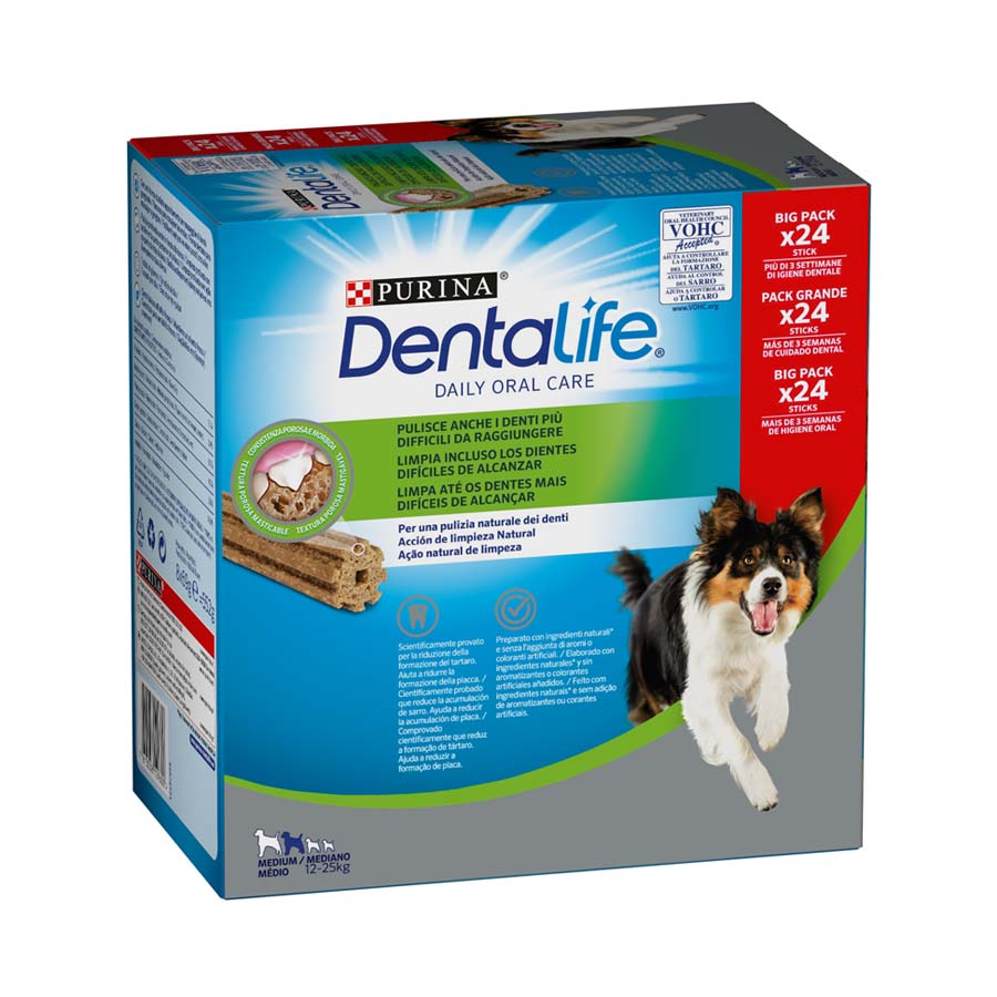 2x24 Sticks  Snack para Cuidados Orais em Cães Médios de 12