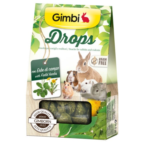 Snacks para roedores GimBi Drops Erva campo